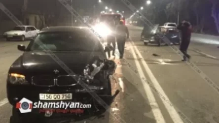 Ավտովթար՝ Երևանում. բախվել են BMW-ն ու «07»-ը․ կան բերման ենթարկվածներ