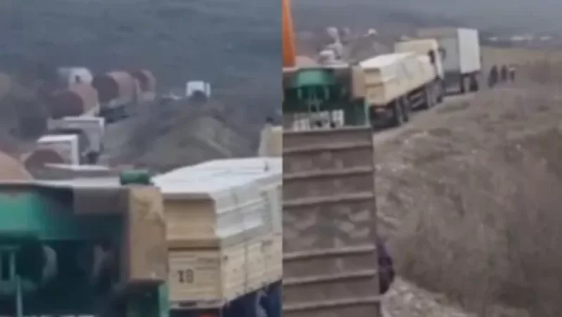 Video: Residents of Artsakh Stop Azerbaijani Convoy and Demand Action from Martakert Inhabitants
