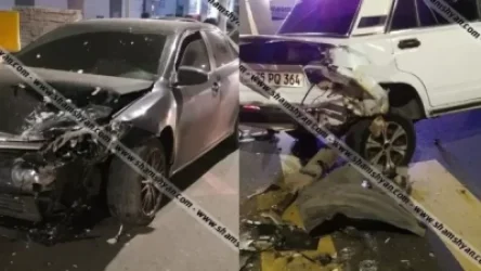 Ավտովթար Երևանում. բախվել են ատամնաբույժի Toyota-ն ու «Վեոլիա Ջրի» աշխատակցի 07-ը. կան վիրավորներ. Shamshyan. com