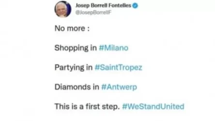 Այլևս ոչ մի գնում Միլանում, երեկույթ՝ Սեն Տրոպեում, ադամանդ՝ Անտվերպենում. Բորել