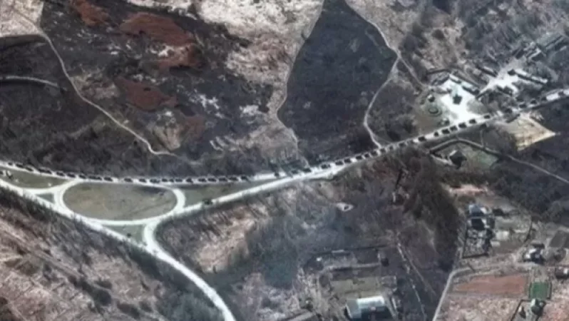 Ռուսական ռազմական տեխնիկայի 64 կիլոմետրանոց շարասյունը շարժվում է դեպի Կիև