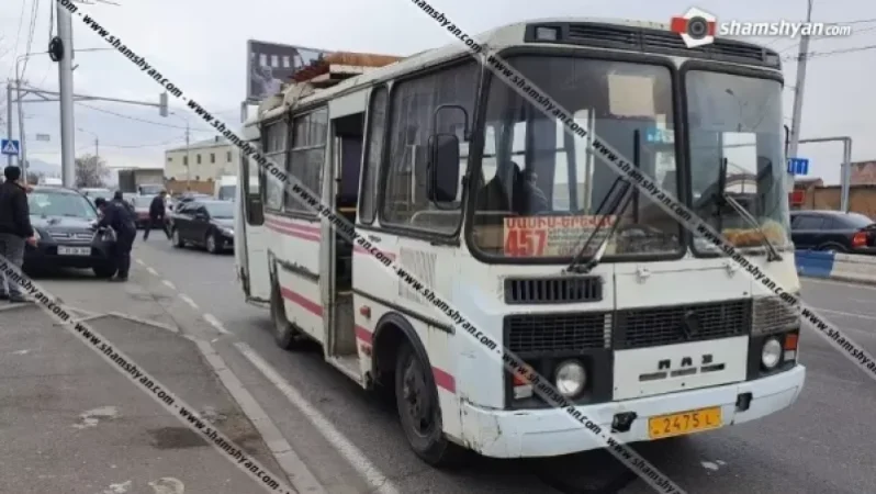 Ավտովթար Երևանում. բախվել են Մասիս-Երևան երթուղին սպասարկող ՊԱԶ ավտոբուսն ու Ford Transit-ը