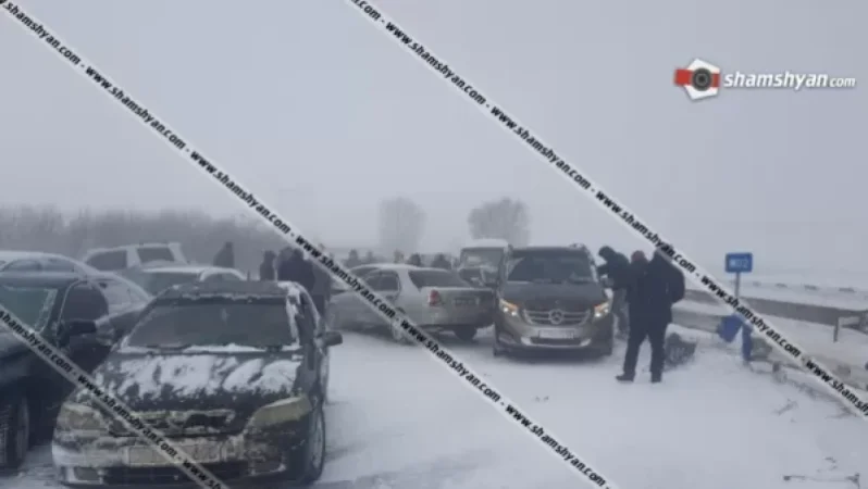 Accident on Yerevan-Sevan Highway: Over 30 Vehicles Collide, Traffic Jam Extends Approximately 6 km