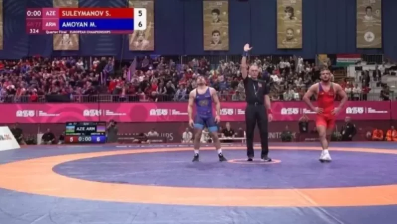 Ըմբշամարտի ԵԱ. Ամոյանը հաղթեց ադրբեջանցի ըմբիշին