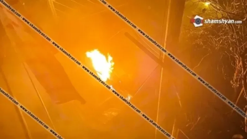 Photos: Senior Police Officer Sets Former Acquaintance's Car on Fire and Assaults Her in Yerevan