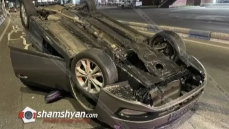 Խոշոր ավտովթար Երևանում․ մինչ պարեկների ժամանումը՝ մի «դեղնակտուց» ավտոմեքենայի վրայից համարանիշները թռցրեց․ Shamshyan