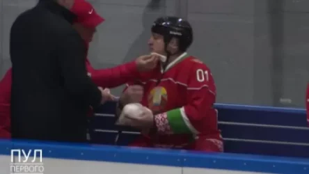 ՏԵՍԱՆՅՈՒԹ. Հոկեյի խաղի ժամանակ հարվածել են Լուկաշենկոյի դեմքին