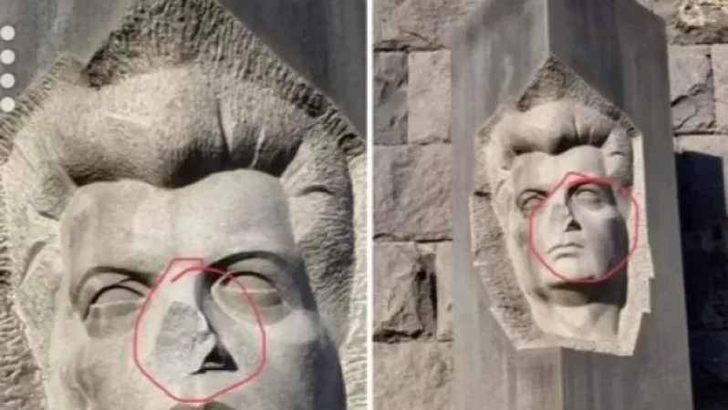 Ձերբակալվել է Լեոնիդ Ազգալդյանի հուշարձանը վնասած տղամարդը