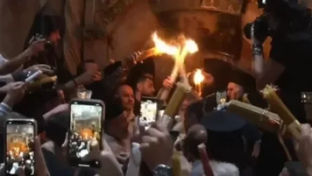 ՏԵՍԱՆՅՈՒԹ․ Երուսաղեմում Տիրոջ գերեզմանի տաճարում Սուրբ կրակն է իջեցվել