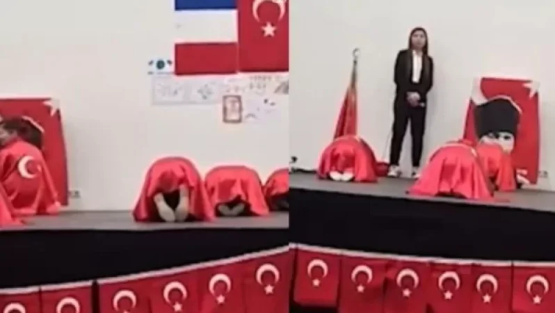 Students Forced to Bow Before Atatürk's Portrait in a Turkish School in France