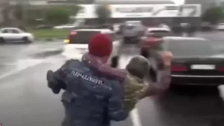 ՏԵՍԱՆՅՈՒԹ․ Ոստիկանները գրկած բերման են ենթարկում ավտոերթի մասնակիցներին