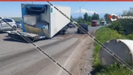 Մի քանի տոննա թղթով բարձված DAF-ի կցորդիչը Ուշիի ոլորաններում պոկվել է