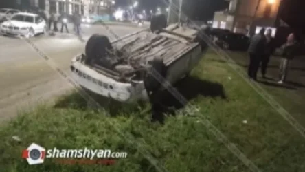 Խոշոր ավտովթար՝ Կոտայքի մարզում. Հրազդանում բախվել են BMW-ն և Lada-ն, վերջինս գլխիվայր շրջվել է