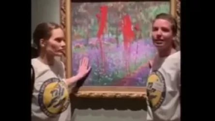 ՏԵՍԱՆՅՈՒԹ․ Էկոակտիվիստները ներկ են քսել Մոնեի  «Նկարչի այգին Ժիվերնիում» կտավի վրա