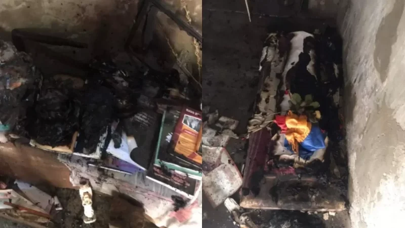 Photos: Church and Chapel in Shirak Village Caught Fire Simultaneously