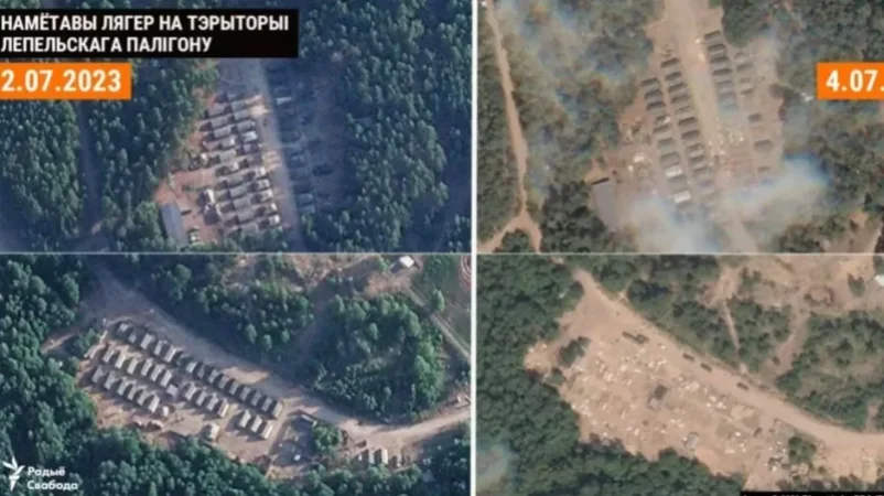 Photos: Russian Conscripts' Tent Camps Being Dismantled in Belarus