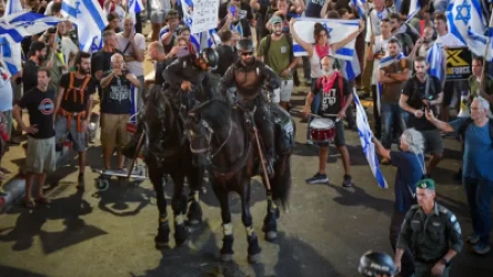 ՏԵՍԱՆՅՈՒԹ․ Ձիերին հեծնած ոստիկաններ՝ Իսրայելի բողոքի ցույցերի ժամանակ․ նոր կադրեր