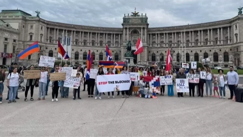 PHOTOS: Armenians in Vienna Protest in Support of Blockaded Artsakh
