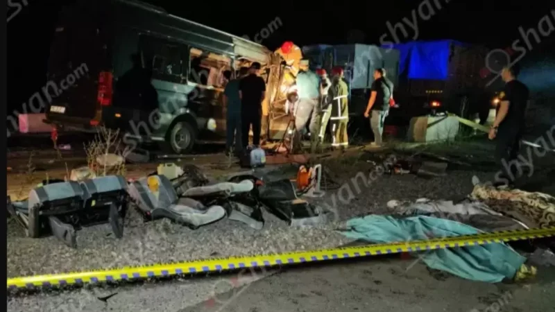 Photos: Scenes from the tragic traffic accident in Shirak Province. 11 dead, several injured