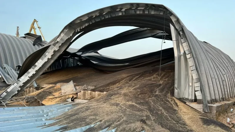 Photos: Aftermath of Night Shelling at One of the Danube Ports
