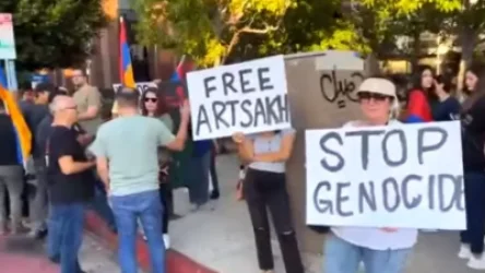 «Կանգնեցրե՛ք ադրբեջանական ագրեսիան». բողոքի ակցիա Լոս Անջելեսում` ի պաշտպանություն Արցախի