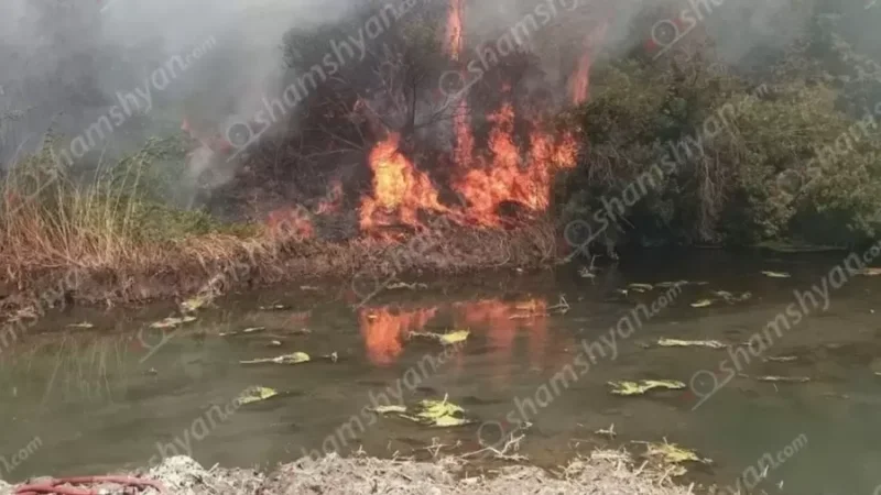 PHOTOS: Major Fire Erupts in the Hrazdan Gorge