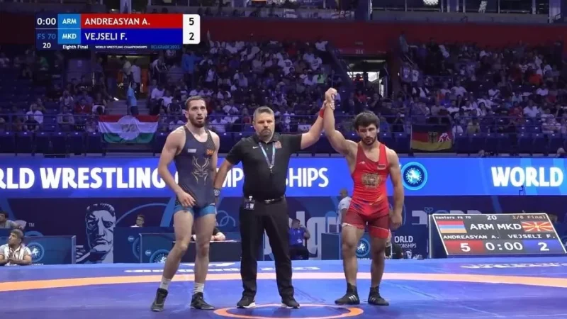 Արման Անդրեասյանը հաղթեց նաև 1/8-ում. Ըմբշամարտի ԱԱ