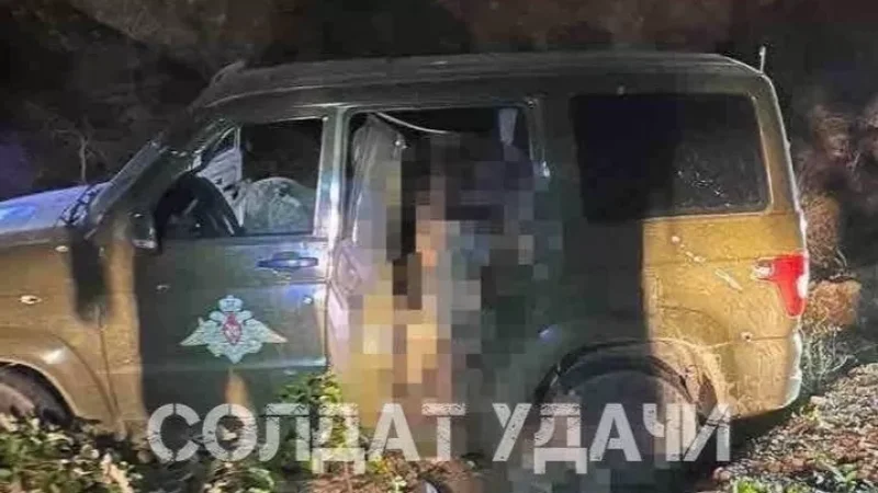 Photos Released of Russian Peacekeepers' Vehicle Under Azerbaijani Shelling