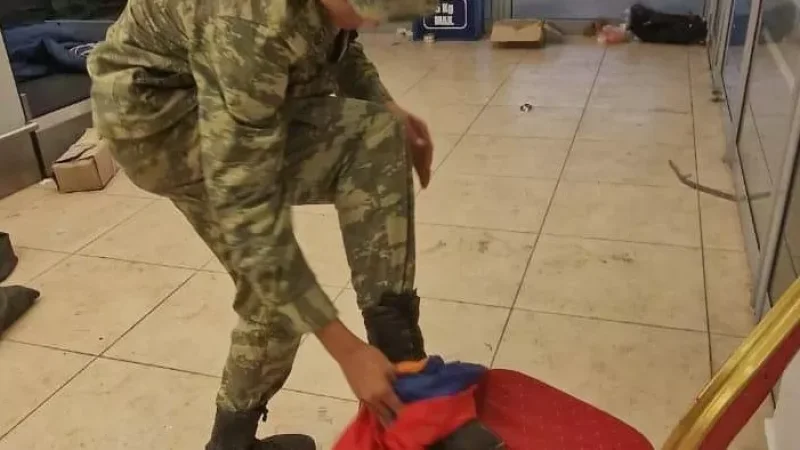 Photograph: Another 'Heroism' of Azerbaijanis at the Occupied Stepanakert Airport