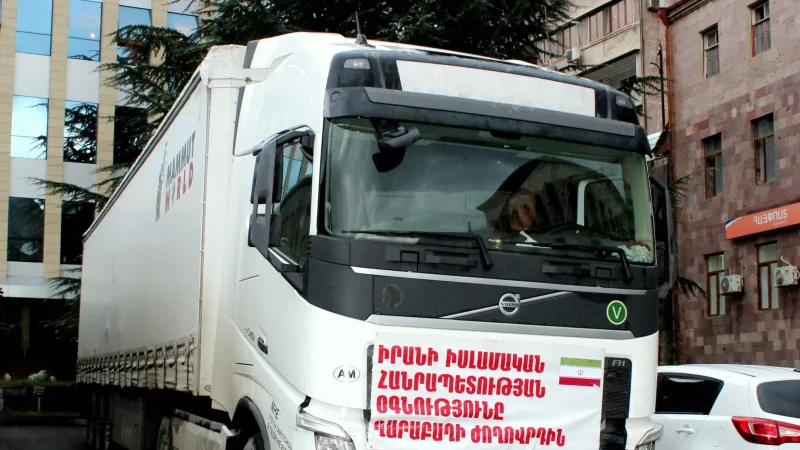 Իրանի՝ Արցախից բռնի տեղահանված անձանց համար ուղարկված հումանիտար բեռը Սյունիք է հասել
