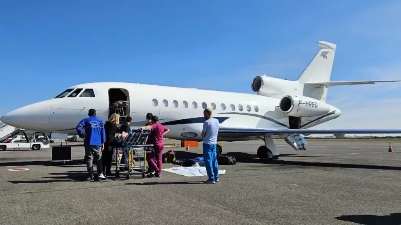 Photos: Four Seriously Ill Patients Evacuated from Artsakh to France