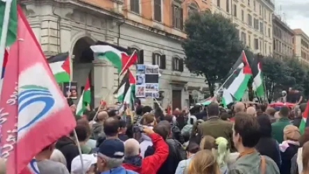 ՏԵՍԱՆՅՈՒԹ․ Պաղեստինին սատարող հանրահավաք` Հռոմի կենտրոնում