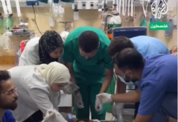 18+. ՏԵՍԱՆՅՈՒԹ. Բժիշկները փորձում են փրկել Գազայի հատվածում վիրավորված երեխայի կյանքը