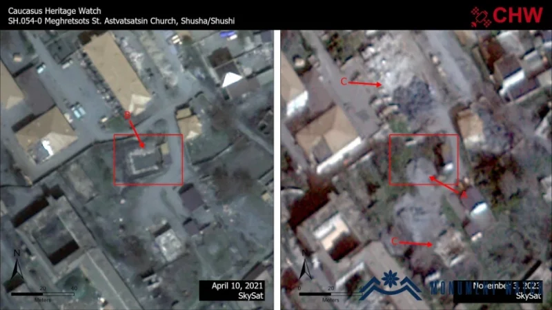ԼՈՒՍԱՆԿԱՐՆԵՐ․ Ադրբեջանի հերթական վանդալիզմը․ աղբակույտի է վերածվել Շուշիի եկեղեցիներից մեկի պատմական շերտերը