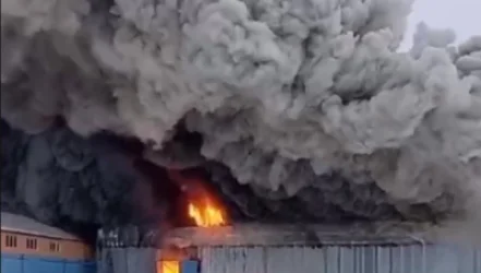 ՏԵՍԱՆՅՈՒԹ․ Խոշոր հրդեհ՝ Ռուսաստանում․ ծուխը տեսանելի է մի քանի կիլոմետրից