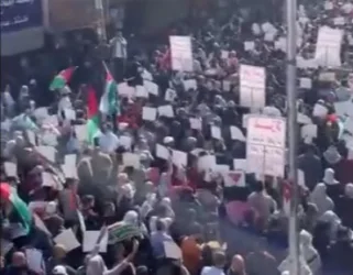 ՏԵՍԱՆՅՈՒԹ․ Երթ Հորդանանում՝ ի պաշտպանություն Պաղեստինի