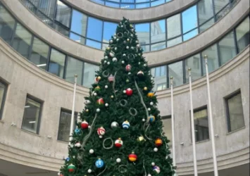 ԼՈՒՍԱՆԿԱՐ․ «Շատ կրեատիվ տոնածառ»․ ազգային դրոշներով տոնածառ՝ ԱԳՆ-ի դիմաց