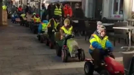 ՏԵՍԱՆՅՈՒԹ. Գերմանիայում բողոքող ֆերմերներին աջակցել են երեխաները