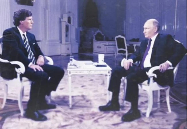 ԼՈՒՍԱՆԿԱՐ.  Թակեր Կարլսոնը հրապարակել է Վլադիմիր Պուտինի հետ հարցազրույցից կադր