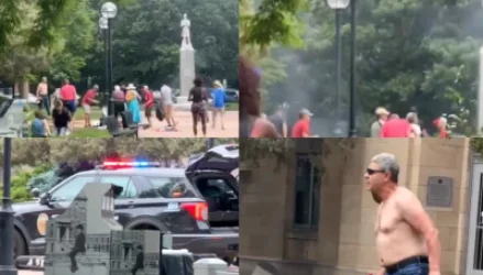 Անձը «Մոլոտովի» կոկտեյլներով հարձակվել ակցիայի մասնակիցների վրա. ԱՄՆ