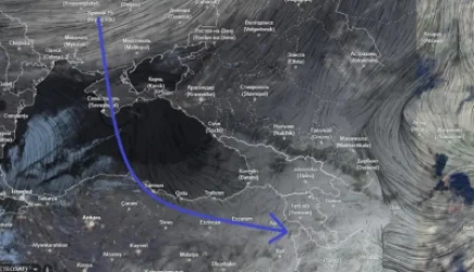 Հյուսիս-արևմուտքից մեզ մոտեցող ցիկլոնը