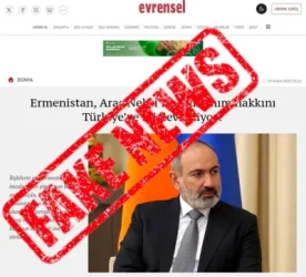 Հայաստանի վերաբերյալ բացահայտ ապատեղեկատվական և կեղծ հրապարակում․ վարչապետի խոսնակ