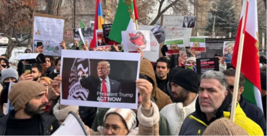 Իրանցիների բողոքի ակցիան Երևանում. կան բերման ենթարկվածներ. «Ազատություն»