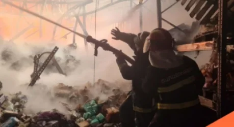 Հրդեհ` Շերամի փողոցում գտնվող անձեռոցիկի արտադրամասում