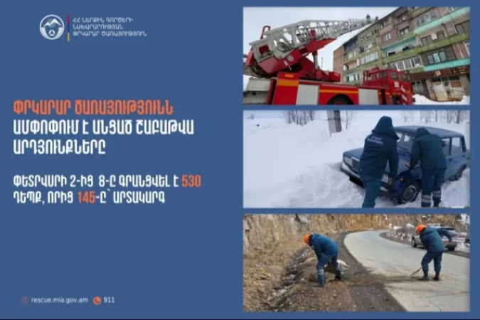 Արտակարգ շաբաթ Հայաստանում․ 5 զոհ, 78 տուժած և 530 դեպք