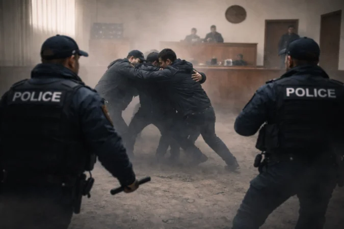 Ծեծկռտուք` Չարենցավանի դատարանում. ժամանել են մեծ թվով իրավապահներ