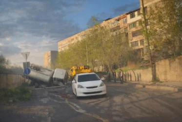 ՏԵՍԱՆՅՈՒԹ․ Գազատար է կողաշրջվել Երևանի փողոցներից մեկում