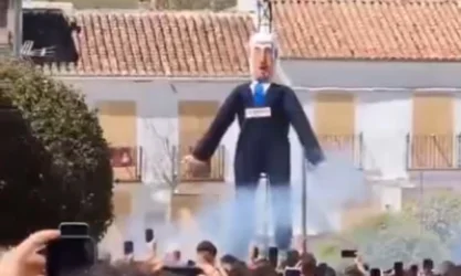 ՏԵՍԱՆՅՈւԹ. Իսպանիայում գնդակահարել և հրկիզել են Նեթանյահուհի խրտվիլակին