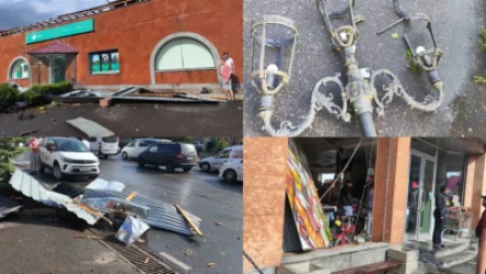 Տորնադո Ապարանում. վնասվել են շինություններ, խանութներ. կան տուժածներ