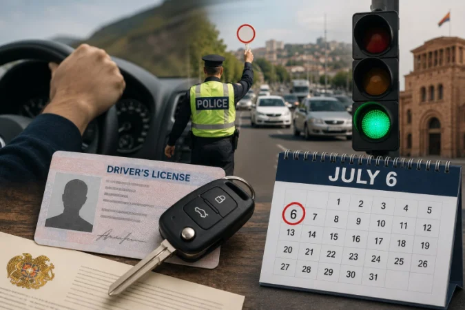 Հուլիսի 6-ից վարորդական իրավունքը հնարավոր կլինի վերականգնել առանց քննության